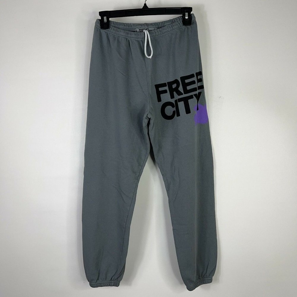 Free City Life Nature Love Women's OG Sweatpants Joggers Greyart Lavender S New